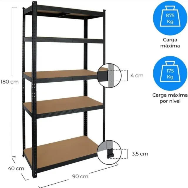 Estantería Metálica Galvanizada 5 Niveles