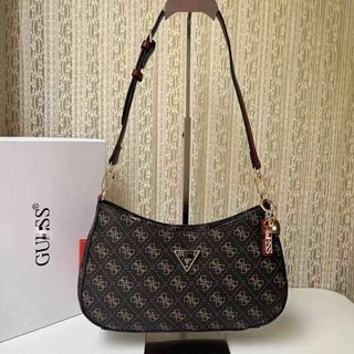 Borsa Guess Monogram Marrone Oro