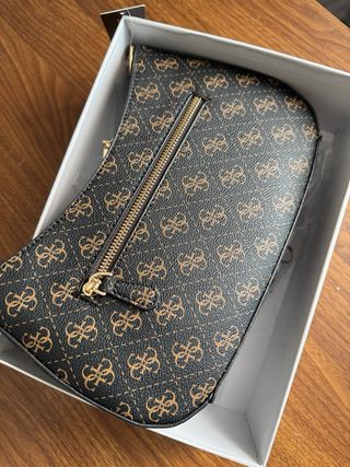 Borsa Guess Monogram Marrone Oro