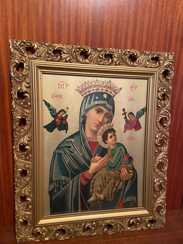 Cuadro religioso Virgen y Niño