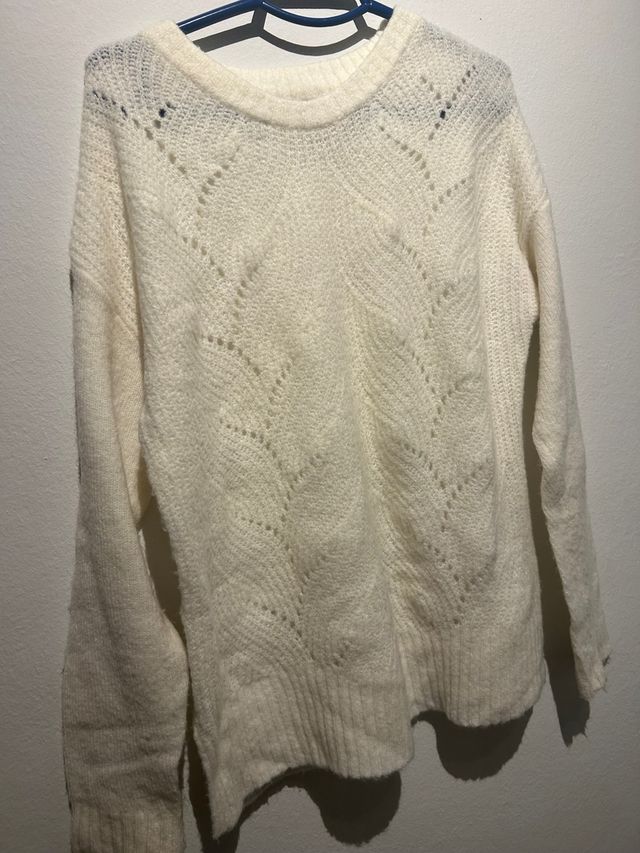 Jersey Springfield punto calado blanco