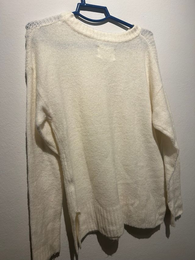 Jersey Springfield punto calado blanco