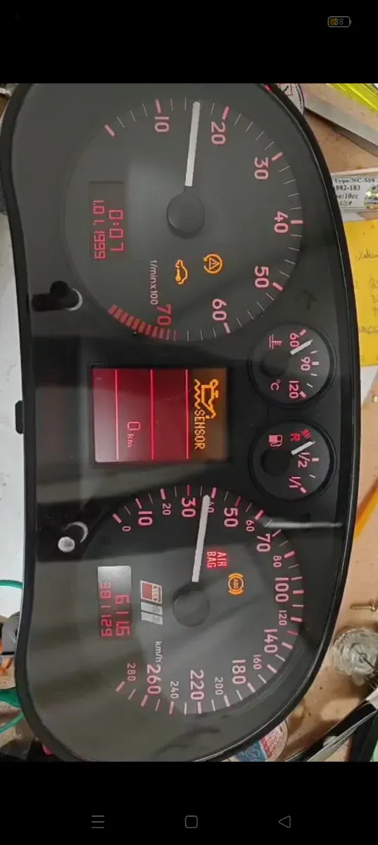 Cuadro Instrumentos Audi S3 8L Reconstruido.