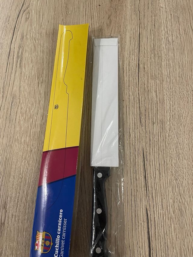 Cuchillo de cocina FC Barcelona acero inoxidable