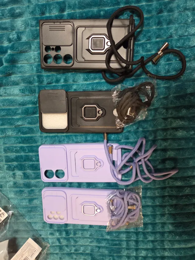 Fundas para móvil con cordón y anillo