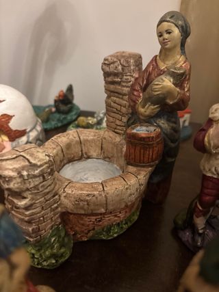 Belén completo de escayola años 80. 39 figuras