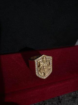 Anillo templario oro laminado 18k talla 9