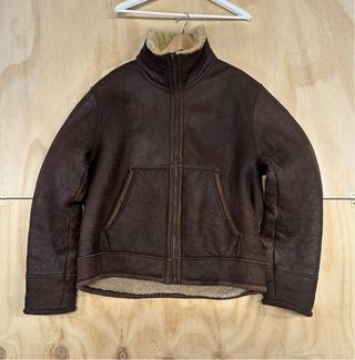Chaqueta Piel Ovina Massimo Dutti XL Vintage