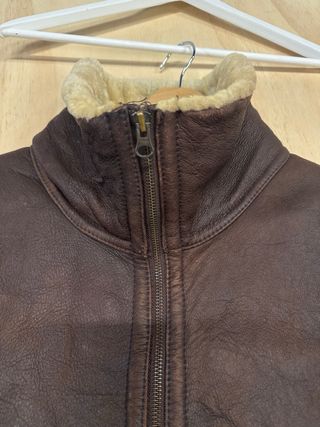 Chaqueta Piel Ovina Massimo Dutti XL Vintage