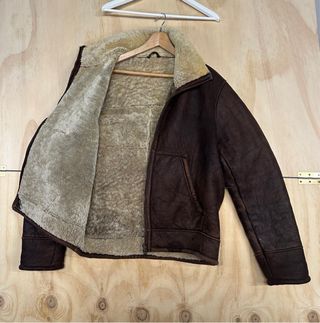 Chaqueta Piel Ovina Massimo Dutti XL Vintage