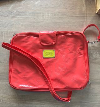 Funda portátil rosa neón