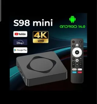 S98 Mini Android 14 TV Box 4K UHD