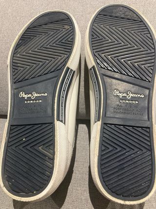 Zapatillas Pepe Jeans Piel Blancas Marrones