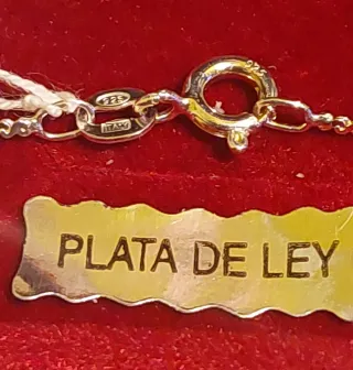 Cadena y Colgante de Plata de Ley 