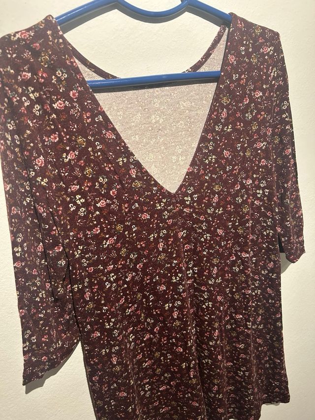 Vestido floral Pull&Bear manga 3/4