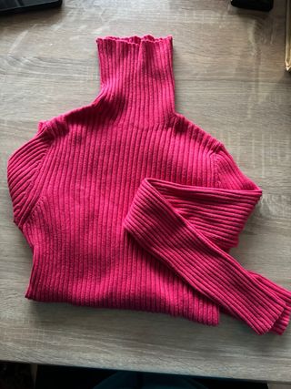 Jersey fucsia cuello alto