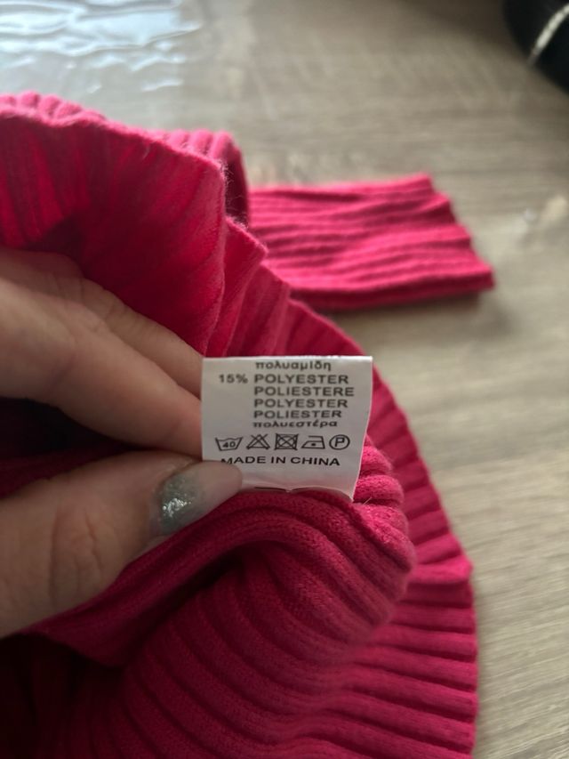 Jersey fucsia cuello alto