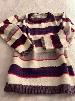 Jersey rayas morado y blanco