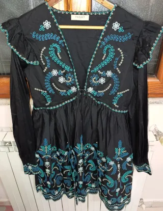 Vestito Twinset nero con ricami