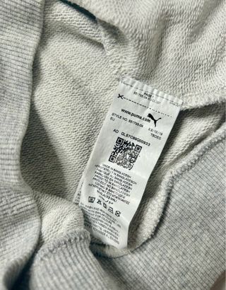 Sudadera Puma Gris con Capucha Talla L