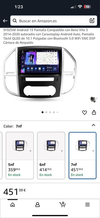 Radio Coche Pantalla Mercedes Benz Vito