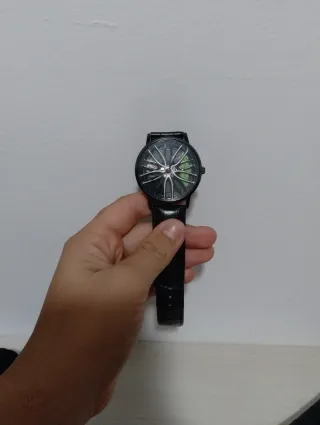 Reloj deportivo hombre negro y verde
