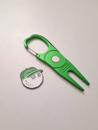 Arreglapiques de Golf Metálico Verde