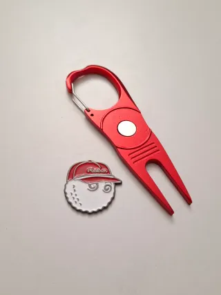 Arreglapiques Golf Metal Rojo