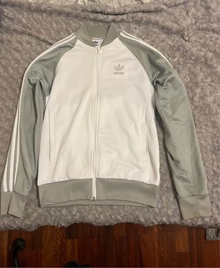 Sudadera Adidas Gris y Blanca