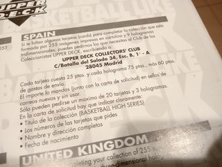 ALBUM VACIO NBA UPPER DECK 1993 INCOMPLETO USADO