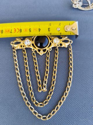 Lote 4 Broches Vintage Oro y Plata