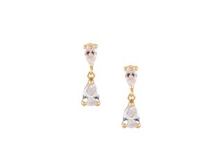 pendientes oro 18k con piedra con circonita