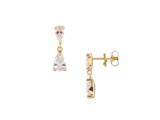 pendientes oro 18k con piedra con circonita