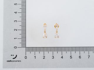 pendientes oro 18k con piedra con circonita