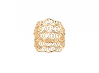 anillo oro 18k con piedra con circonita