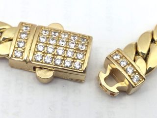 cadena oro 18k con circonita 30cm