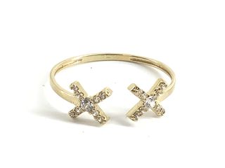 anillo oro 18k con piedra con circonita