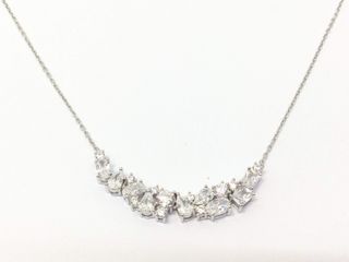 cadena plata 925mm con piedra con circonita 19 2.5cm
