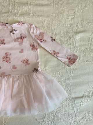 Vestito Monnalisa Orsetti Tulle 18/24 Mesi