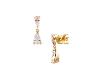 pendientes oro 18k con piedra con circonita