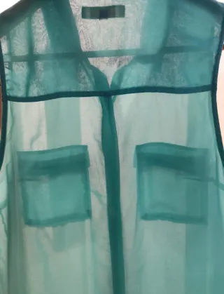 Blusa sin mangas turquesa 