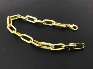 pulsera oro 18k con circonita