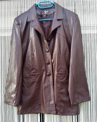 Americana Granate Polipiel Talla L NUEVA
