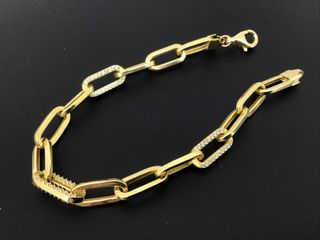 pulsera oro 18k con circonita