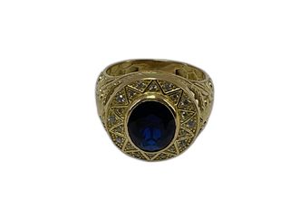 anillo oro 18k con piedra con circonita