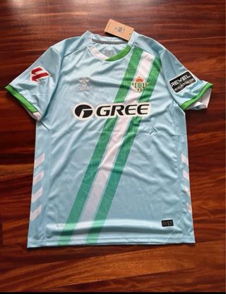 Camiseta de fútbol Hummel azul y verde