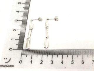 pendientes plata 925mm con piedra con circonita