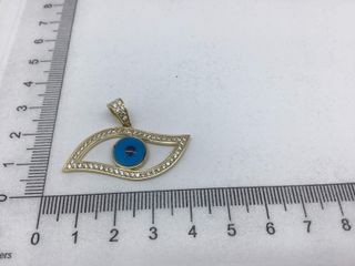 colgante oro 18k con piedra con circonita