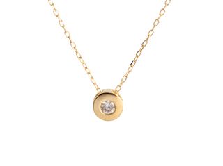 cadena oro 18k con piedra con diamante 22.5cm
