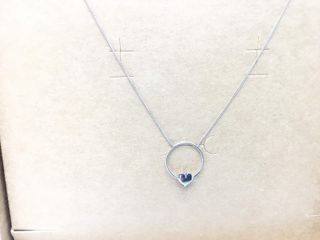 cadena plata 925mm con piedra con nacar 21cm